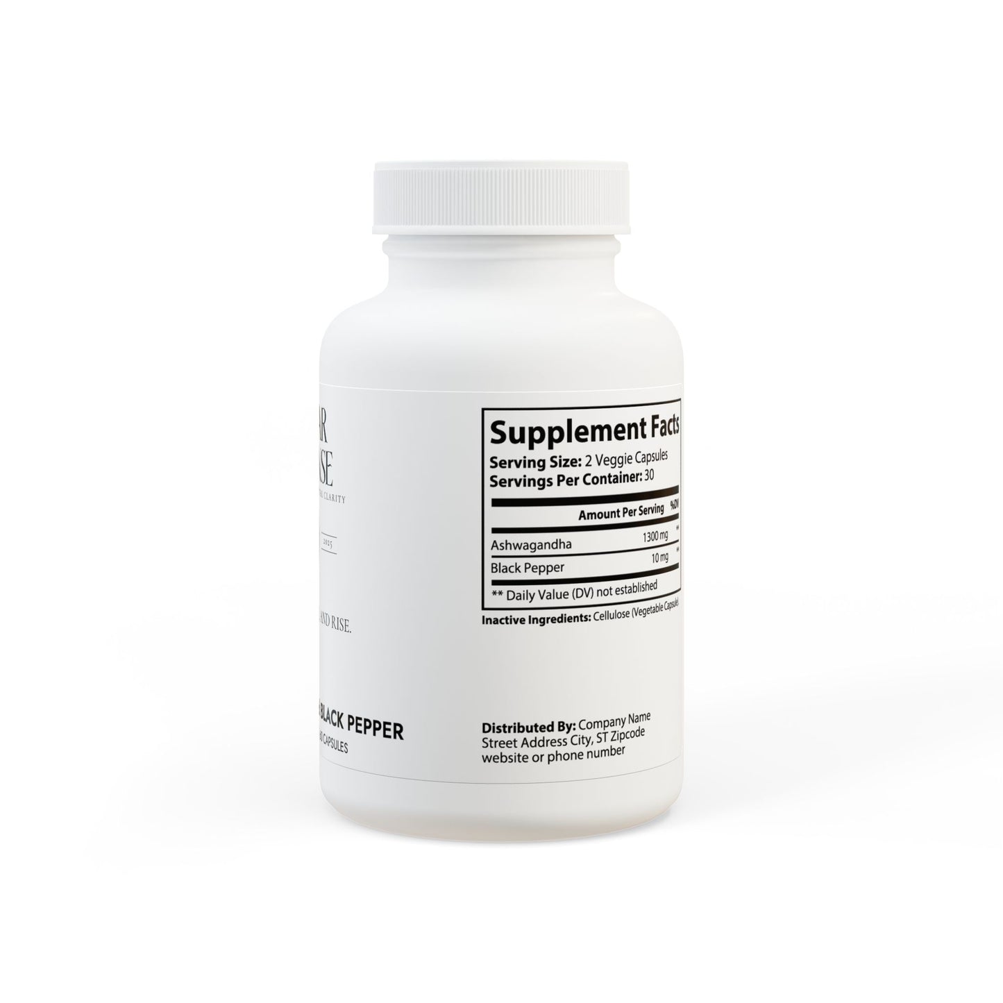 Caviar Cleanse Ashwagandha and Black Pepper Supplement (60 capsules)