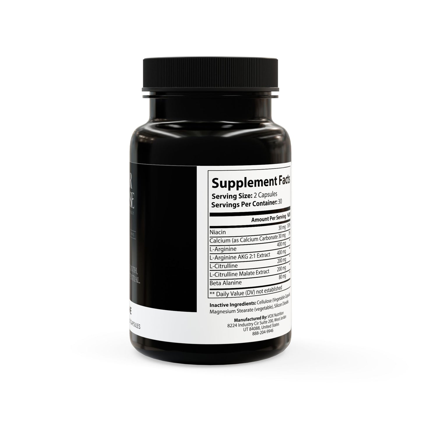Caviar Cleanse L-Arginine Supplement (60 Capsules)