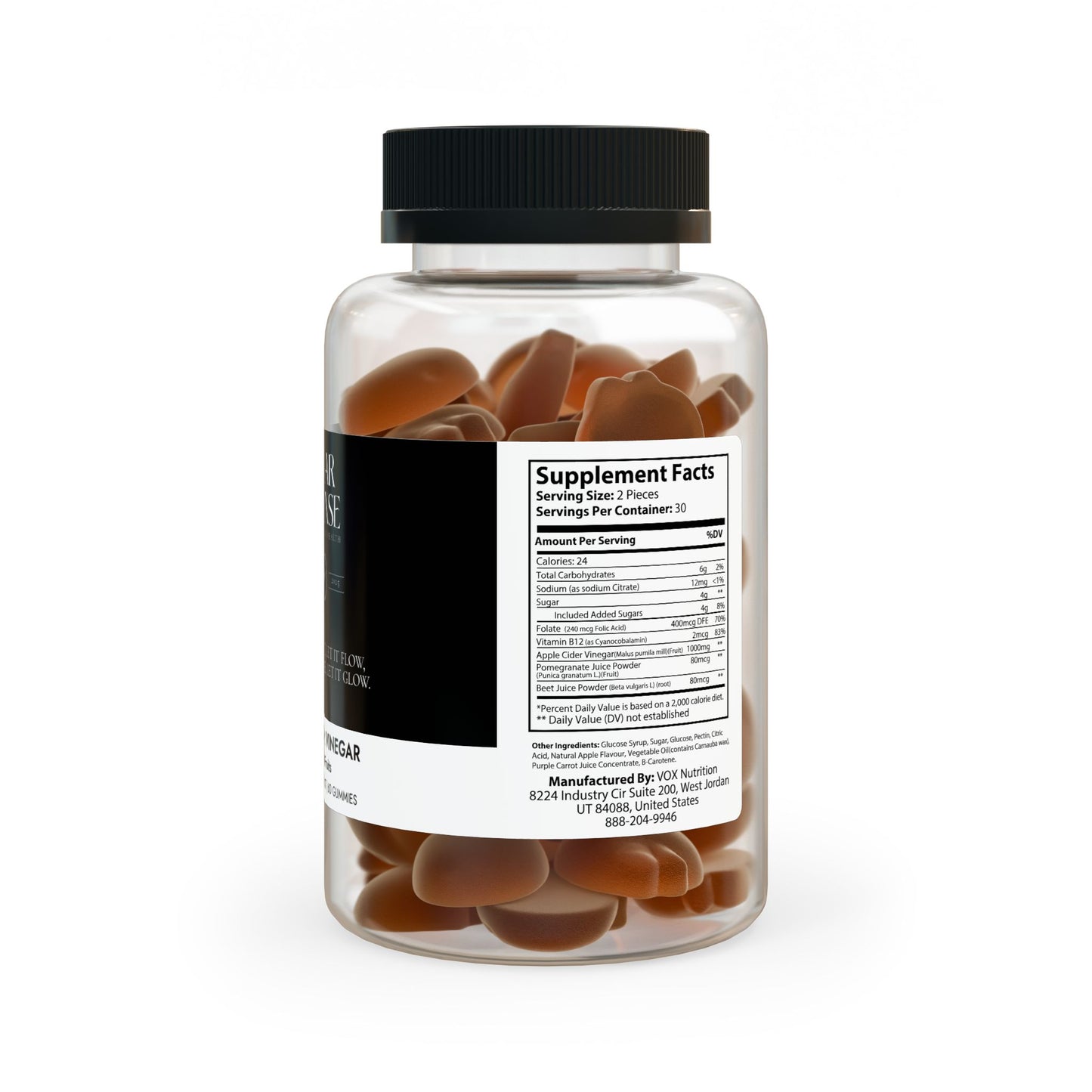 Caviar Cleanse Apple Cider Vinegar Gummies (60 Gummies)