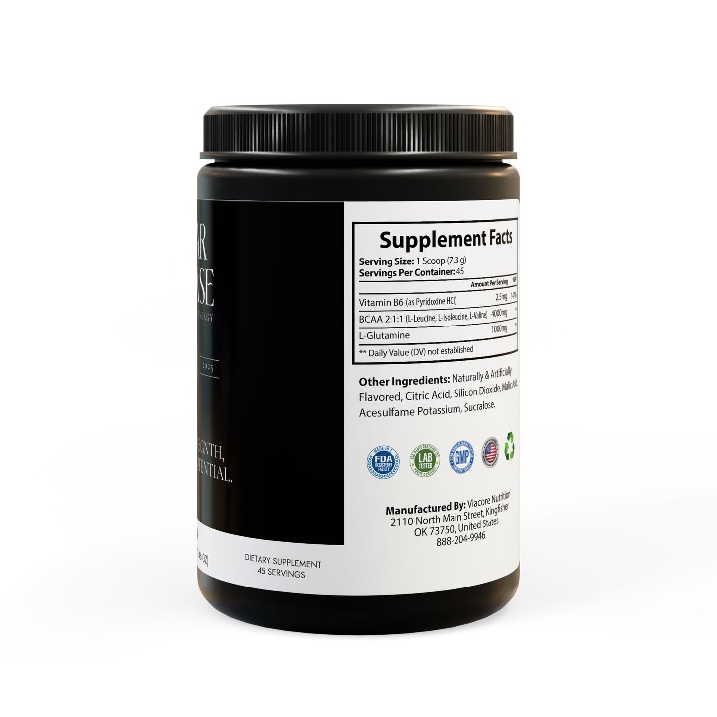 Caviar Cleanse BCAA Supplement, Watermelon (325g, 11.46oz, 45 servings)