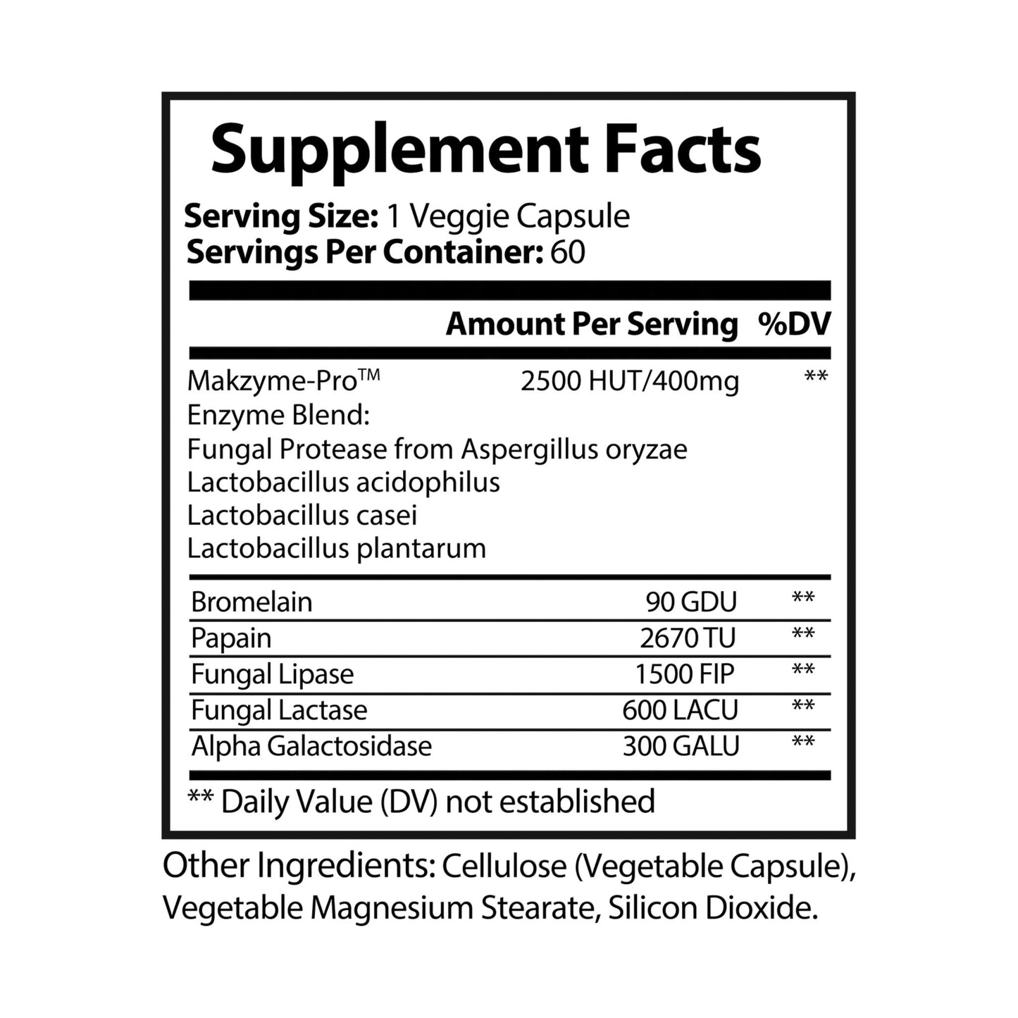 Caviar Cleanse Digestive Enzyme Blend Supplement (60 Capsules)
