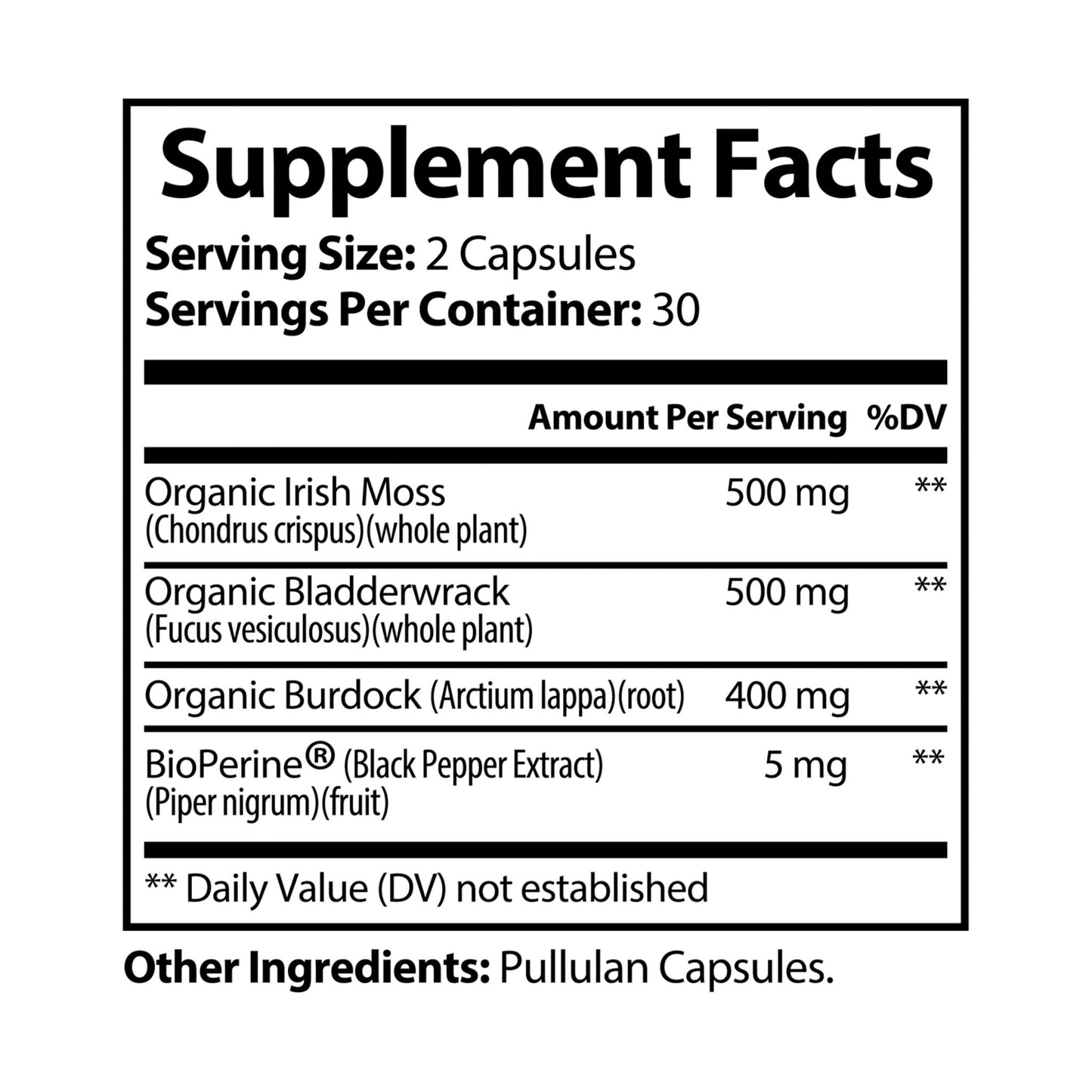 Caviar Cleanse Sea Moss Supplement (60 Capsules)