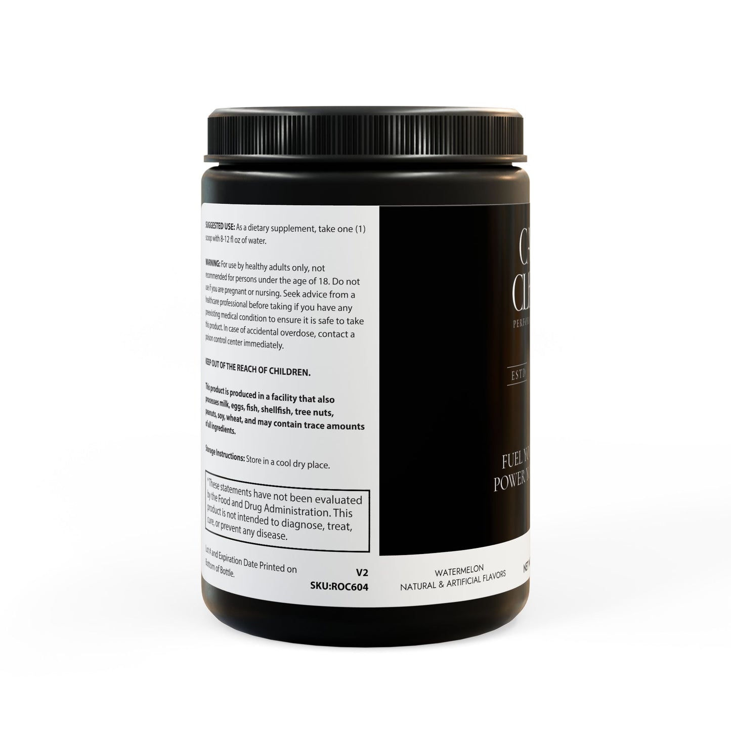 Caviar Cleanse BCAA Supplement, Watermelon (325g, 11.46oz, 45 servings)