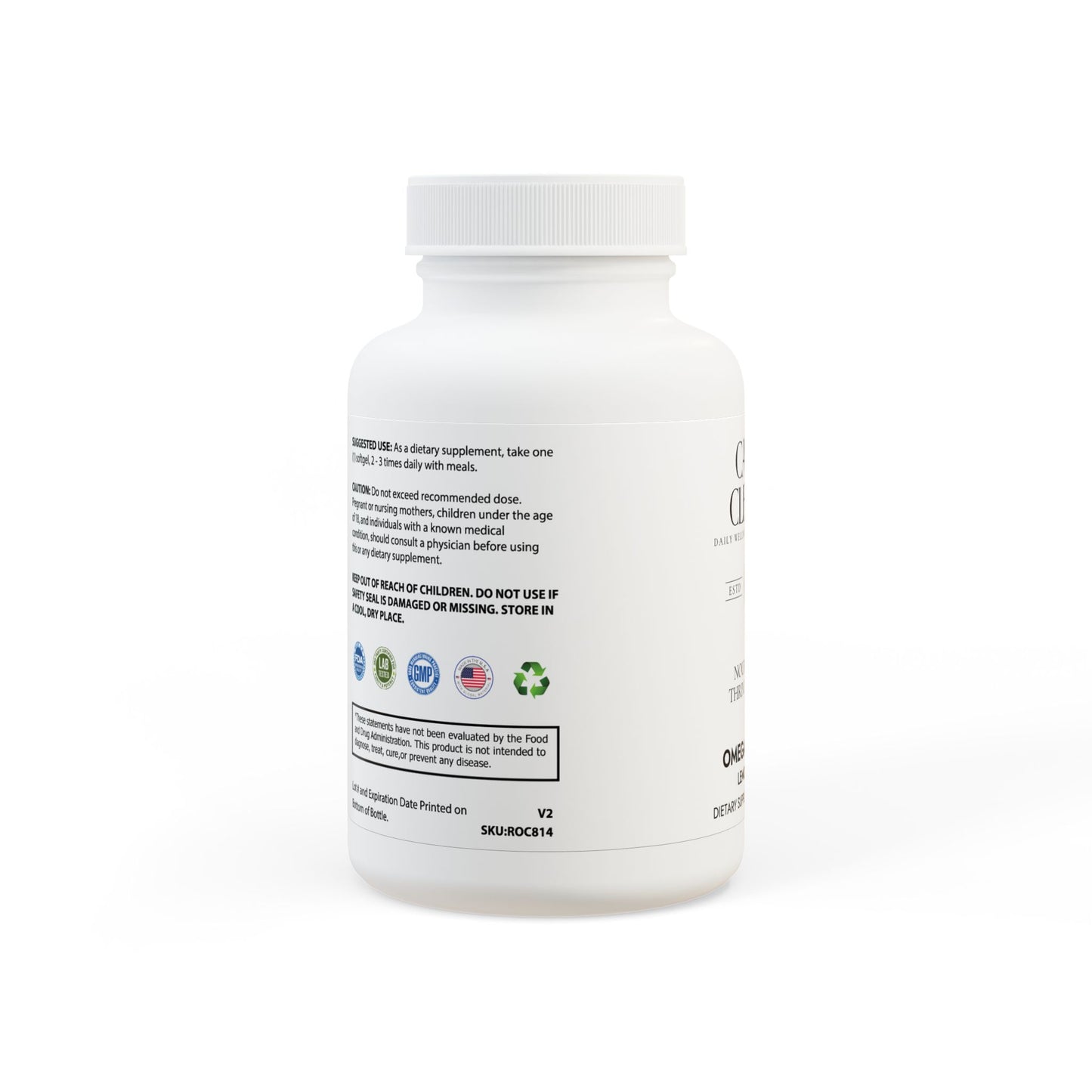 Caviar Cleanse Omega 3 Fish Oil Supplement (60 Softgels)