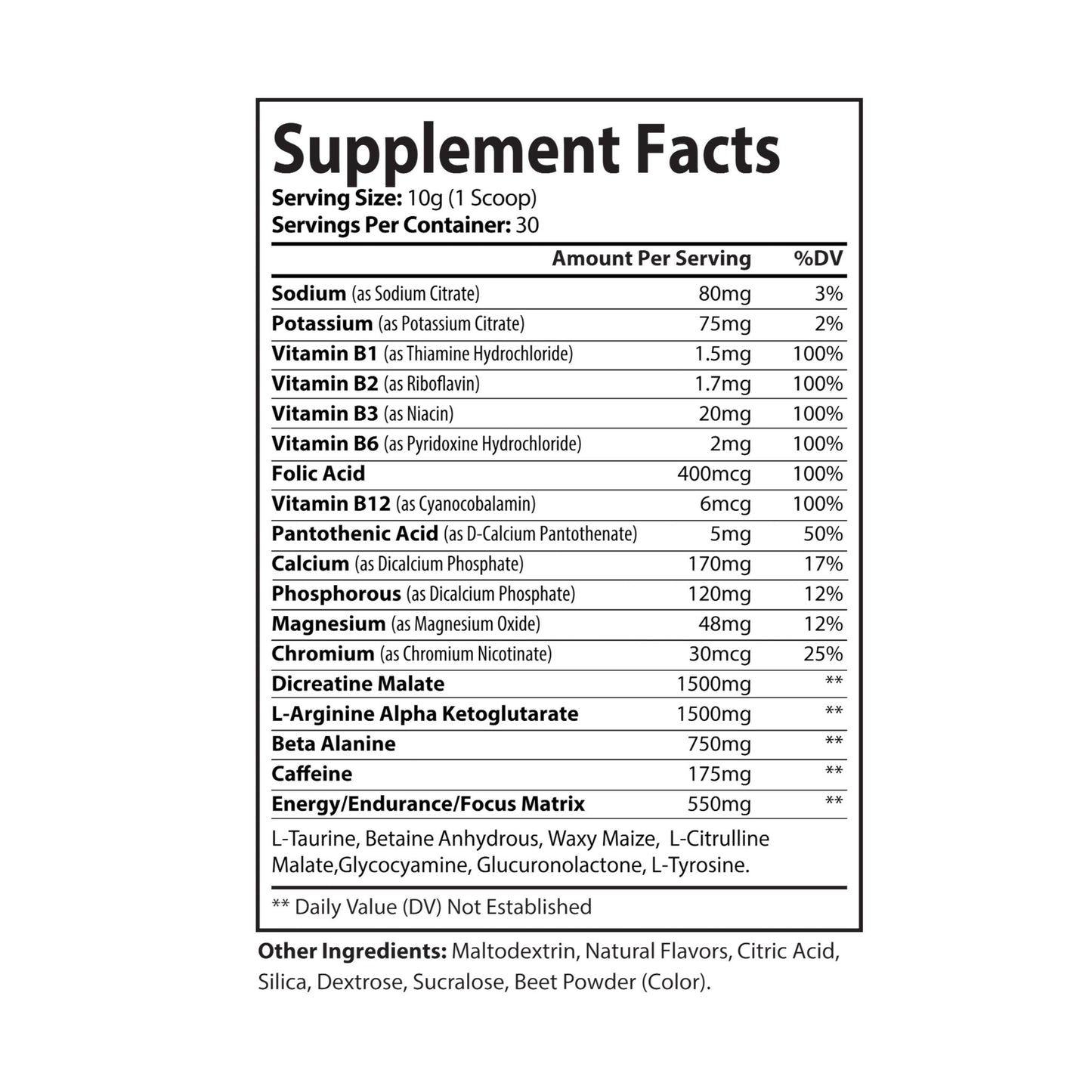 Caviar Cleanse Pre-Workout Supplement, Watermelon (300g, 10.58oz)