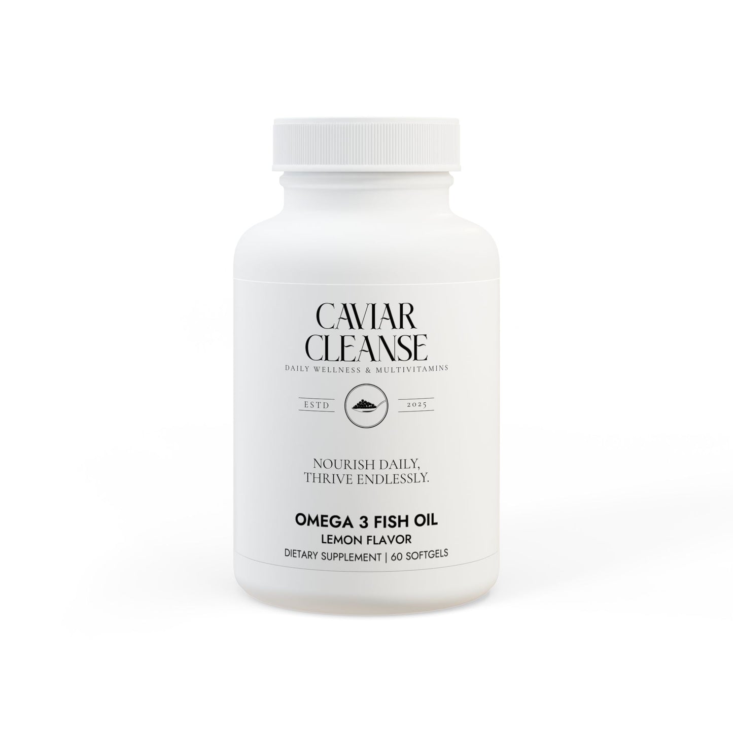 Caviar Cleanse Omega 3 Fish Oil Supplement (60 Softgels)