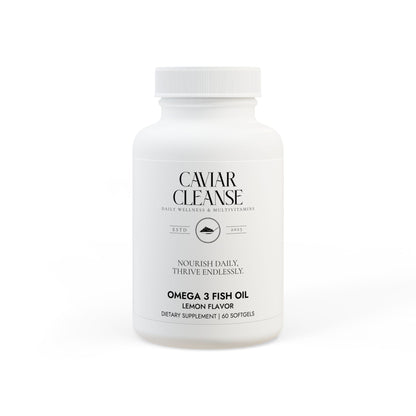 Caviar Cleanse Omega 3 Fish Oil Supplement (60 Softgels)